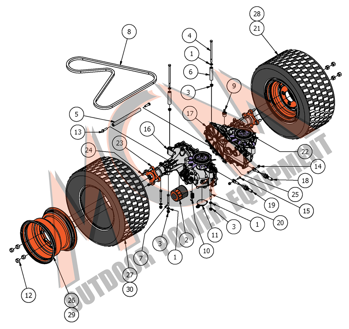 2019 Bad Boy Mowers ZT Elite Transaxle Assembly